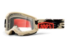 Motorradbrille 100% MX Crossbrille Strata Gen. 2 klar mit Anti-fog Beschichtung