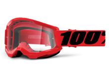 Motorradbrille 100% MX Crossbrille Strata Gen. 2 klar mit Anti-fog Beschichtung