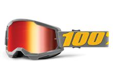 Motorradbrille 100% MX Crossbrille Strata Gen. 2 verspiegelt mit Anti-fog Beschichtung