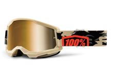 Motorradbrille 100% MX Crossbrille Strata Gen. 2 verspiegelt mit Anti-fog Beschichtung