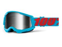 Motorradbrille 100% MX Crossbrille Strata Gen. 2 verspiegelt mit Anti-fog Beschichtung
