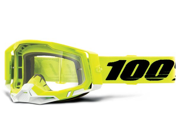 Motorradbrille 100% MX Crossbrille Racecraft Gen. 2 klar mit Anti-fog Beschichtung