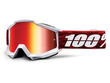 100% MX motorcycle goggles Accuri mirrored with anti-fog coating