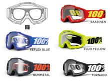 Motorradbrille 100% MX Crossbrille Accuri OTG klar mit Anti-fog Beschichtung