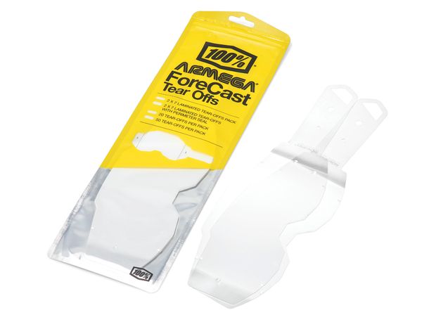 Tear-offs 100% visor cleaning protection MX cross goggles Armega Forecast Standard 20 pieces