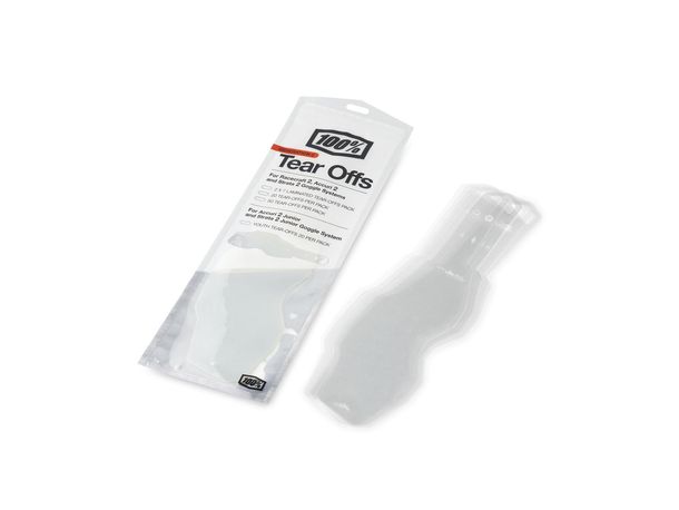 Tear-offs 100% visor cleaning protection MX cross goggles Gen 2 Junior Standard 20 pieces