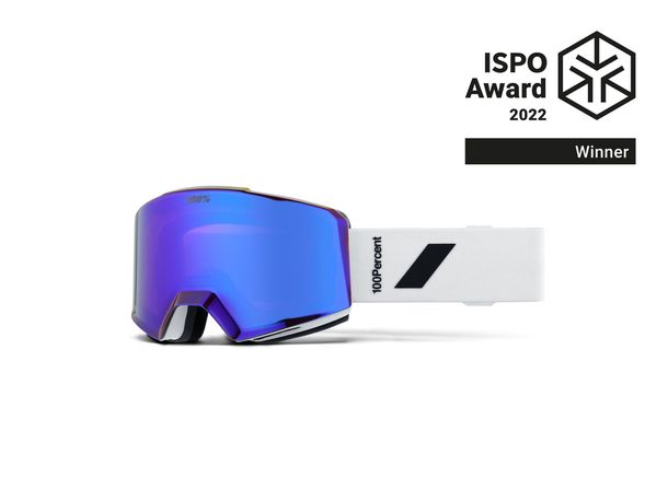 Gafas de esquí 100% Norg HiPer Essential White Violet ML con espejo
