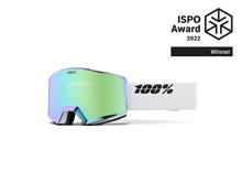 Ski goggles 100% snowboard goggles Norg HiPer Essential white green ML mirrored