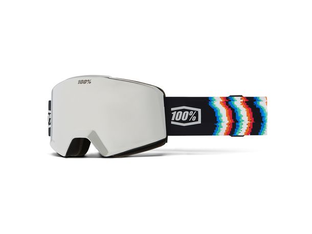 100% Norg HiPer Static Silver Mirrored Ski Goggles
