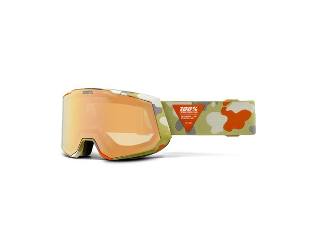 100% Snowcraft XL HiPer Witsec Copper ML mirrored ski goggles