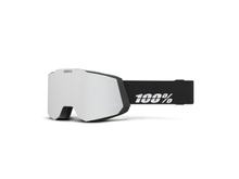 100% Snowcraft HiPer Esntl Ski Goggles Black Silver ML Mirrored