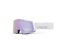 100% Snowcraft HiPer Esntl White Lavender ML Mirrored Ski Goggles