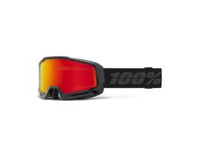 100% Okan HiPer Essential Ski Goggles Black Red ML Mirrored