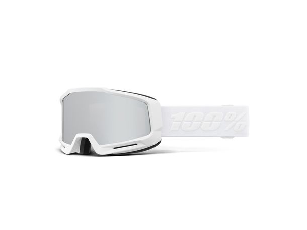 Ski goggles 100% snowboard goggles Okan HiPer Essential white silver ML mirrored