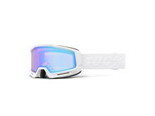 100% Okan HiPer Essential White Turquoise ML Mirrored Ski Goggles