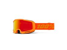 100% Okan HiPer Essential Fluo Orange Red ML Mirrored Ski Goggles