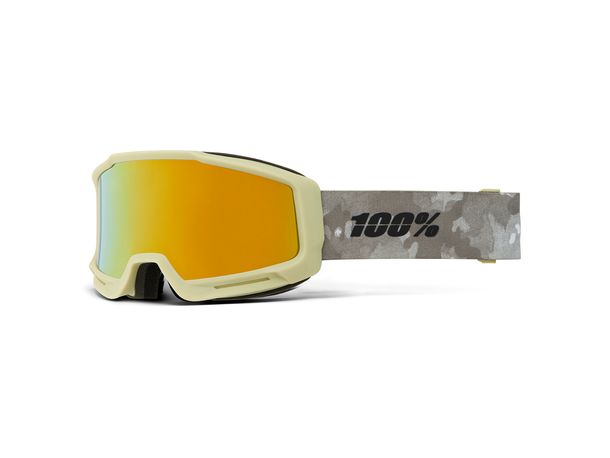 100% Okan HiPer Command True Gold mirrored ski goggles