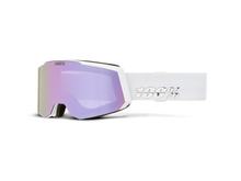 Máscaras de esquí 100% snowboard Snowcraft S HiPer blanco/lavanda espejadas