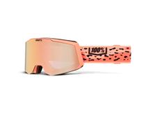 100% Snowcraft S HiPer Safari Peach mirrored Ski Goggles