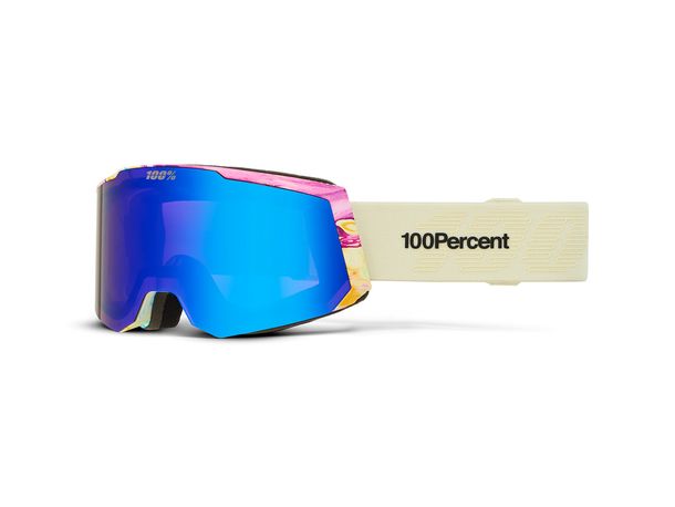 Lunettes de snowboard 100% Snowcraft S HiPer Silencio Silver Flash Mirrored