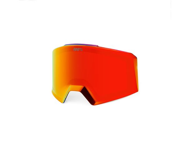Gafas de esquí 100% de cristal de repuesto, gafas de snowboard Norg HiPer Red ML con espejo