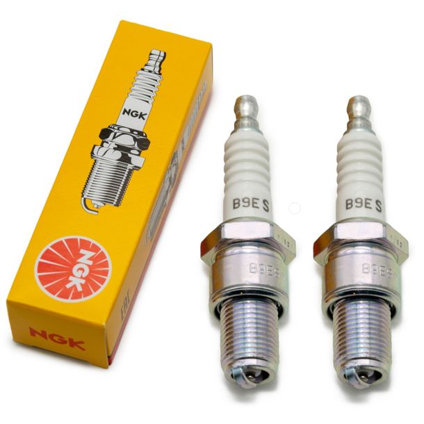 Bujías Juego NGK 2x B9ES bujía, 19,0mm rosca larga Ø 14,0mm, 2108 / 2611 / 7148