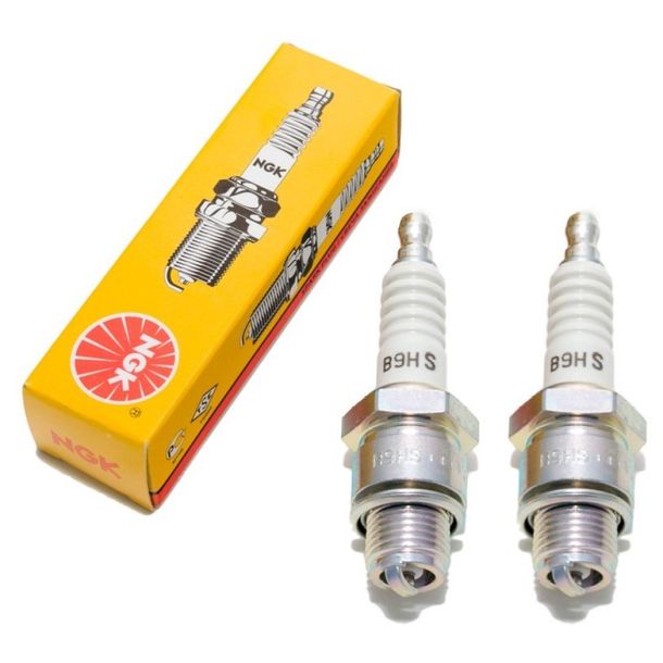 Zündkerzen Set NGK 2x B9HS Zündkerze, 12,7mm Kurzgewinde Ø 14,0mm, 5810