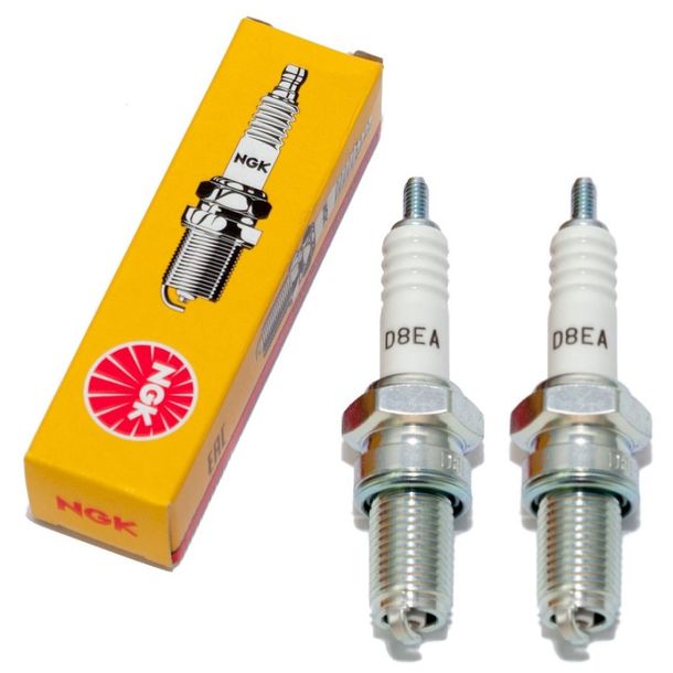Zündkerzen Set NGK 2x D8EA Zündkerze, 19,0mm Langgewinde Ø 12,0mm, 1117 / 2120