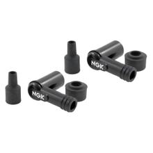 Zestaw wtyczek świec zapłonowych NGK 2x LB01F 14mm M4 90° czarny, 8330