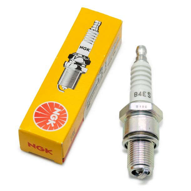 Bougies Kit NGK 2x B4ES Bougie, 19,0mm long filetage Ø 14,0mm, 4129