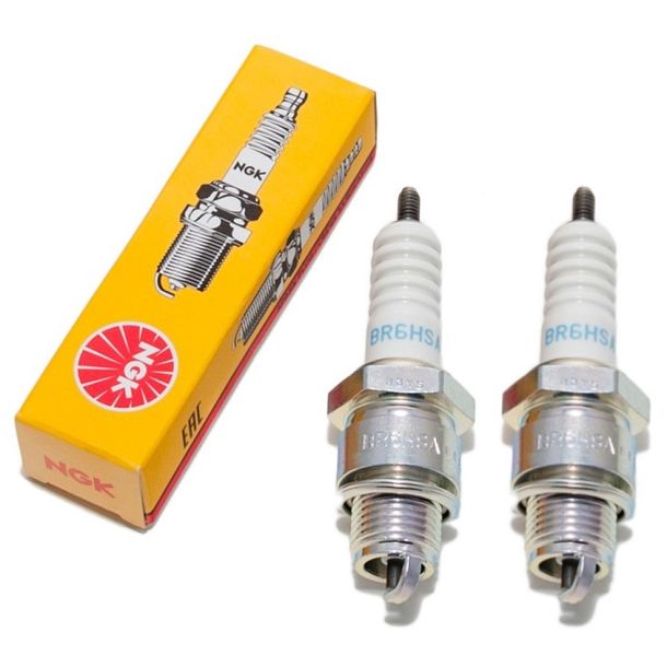 Bujías Juego NGK 2x BR6HSA bujía resistencia, 12,7mm rosca corta Ø 14,0mm, 4296 / 4461