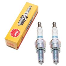 Zündkerzen Set NGK 2x CR7EB Zündkerze entstört, 19,0mm Langgewinde Ø 10,0mm, feste SAE-Anschlussmutter, 4663