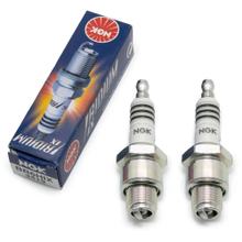 Zündkerzen Set NGK 2x BR6HIX Iridium-Zündkerze entstört, 12,7mm Kurzgewinde Ø 14,0mm, 3419