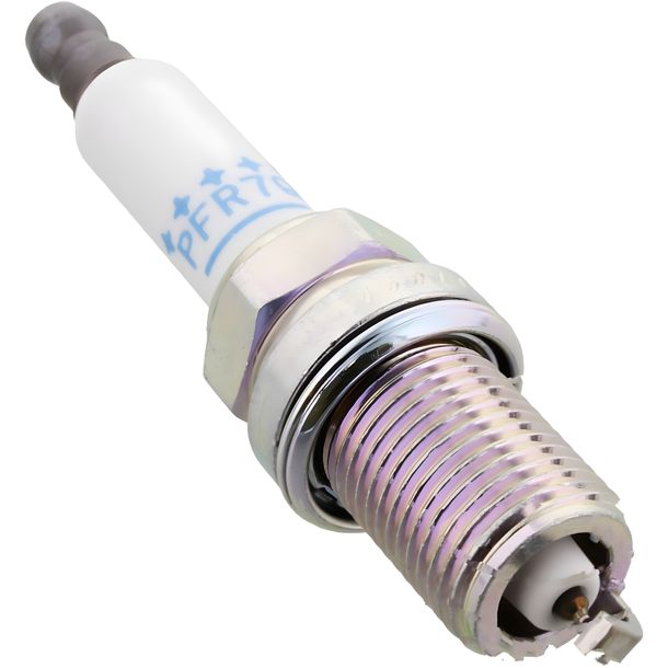 Spark plug set NGK 2x PFR7Q platinum resistor, 19,0mm long thread Ø 14,0mm 4-ground-electrode, 7963