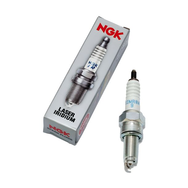 Spark plug set NGK 2x SIMR8A9 iridium resistor, 19,0mm long thread Ø 10,0mm, 91064