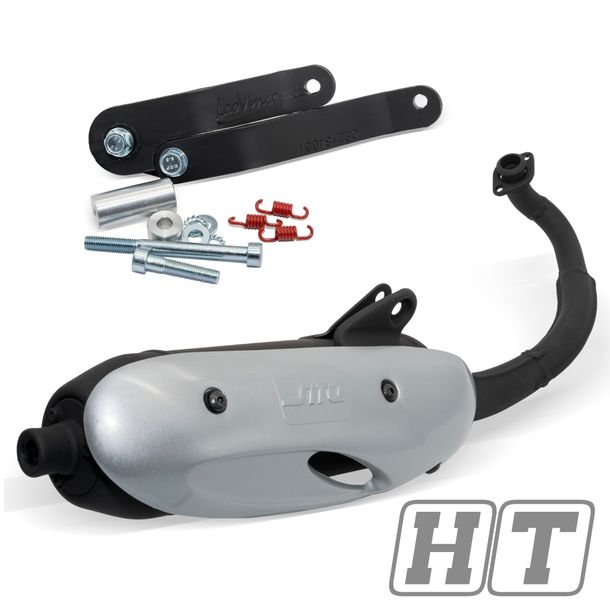 Gebraucht, Auspuffanlage LeoVince Komplettanlage SITO, Stahl, mit Zulassung für Gilera Runner Purejet / Aprilia SR50 Sport ab Bj 2003 / SR50 R Factory / DiTech ab Bj. 2005