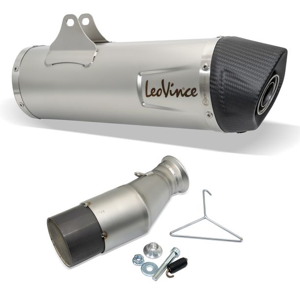 Usato, silenziatore LeoVince SLIP-ON SBK LV ONE EVO, acciaio inossidabile, cappuccio in carbonio, con catalizzatore, con omologazione per Husqvarna 701 Supermoto / Enduro / Enduro LR