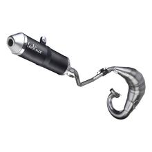 Gebraucht, Auspuffanlage LeoVince Komplettanlage X-FIGHT Black Edition, Edelstahl schwarz, mit Zulassung für Derbi DRD / Senda 50 / Gilera RCR / SMT 50