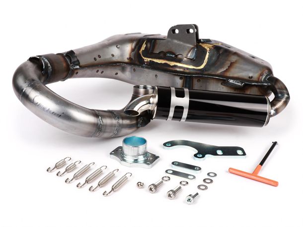 BGM Clubman Sport uitlaat ongeverfd voor Simonini Killercase voor Lambretta serie 1-3
