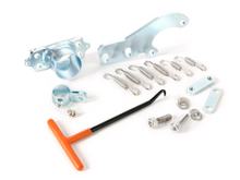 Kit flange de escape incluindo suporte, molas e ganchos de fixação BGM Clubman V2-V3-V4 para Lambretta Série 1-3 - Tipo Ferro Fundido