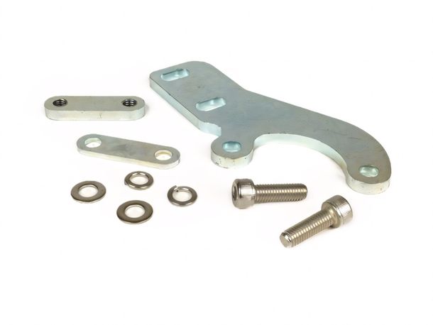 Soporte de escape delantero BGM plateado para Clubman V3,0-V4,0 Lambretta series 1-3