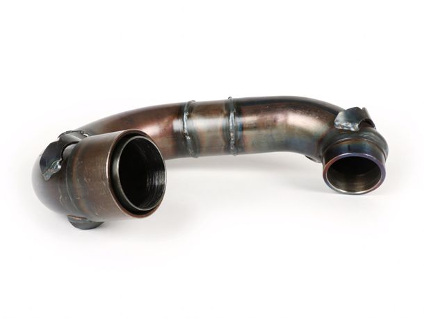 Colector de escape BGM Clubman V4.0 sin pintar para Quattrini M210 para Lambretta series 1-3