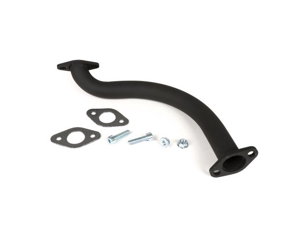Colector de escape BGM Ø 30 mm banana big bore para escape Piaggio, Faco, Sito banana, acero, negro para Vespa PV125, ET3