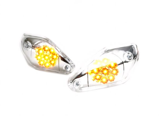 Set de 2 indicadores delanteros BGM de color naranja para Yamaha Aerox (YQ50/L, 2 tiempos), MBK Nitro (YQ50/L, 2 tiempos)