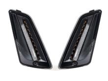 Blinker-Set Moto Nostra vorne dynamisches LED Lauflicht, Tagfahrlicht, E-Prüfzeichen, Smoked für Vespa GT, GTL, GTV, GTS 125-300