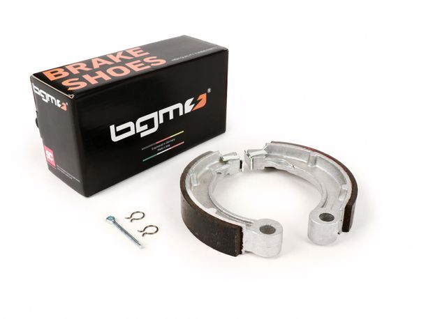 Zapatas de freno BGM Ø 127x23 mm para Vespa 8" en la parte trasera, 2 soportes, Vespa VNB4T a VNB6T (h), VBB2T (h)