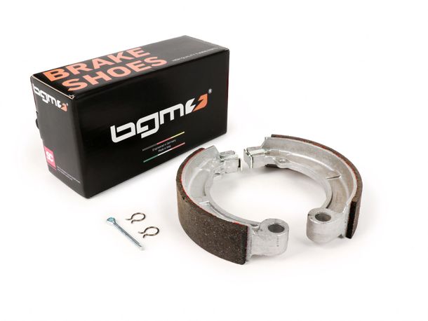 Mâchoires de frein BGM Ø 127x28mm pour Vespa 8" arrière, 2 supports, Vespa Super (h)