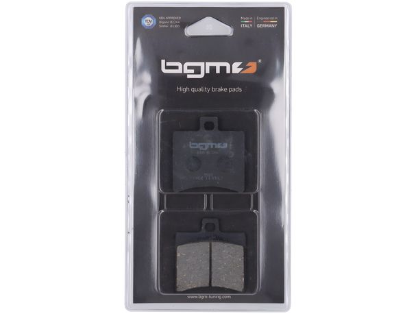 Pastiglie freno BGM 50,9 x 53,5 mm per Sachs Speedjet 50, Aprilia SR 50, Atlantic 125, Scarabeo 150, Atlantic 200, Scarabeo 200, Leonardo 250, Atlantic 500, Scarabeo 500, Beta Eikon 125, Eikon 150, MALAGUTI Madison 125