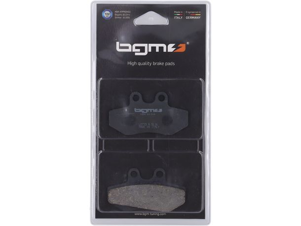 Bremsbeläge BGM 77,4x42,3mm für Lambretta außenliegend Nissin Bremszange, Yamaha Cygnus X, Derbi GPR Racing 50 2T LC bis 2003