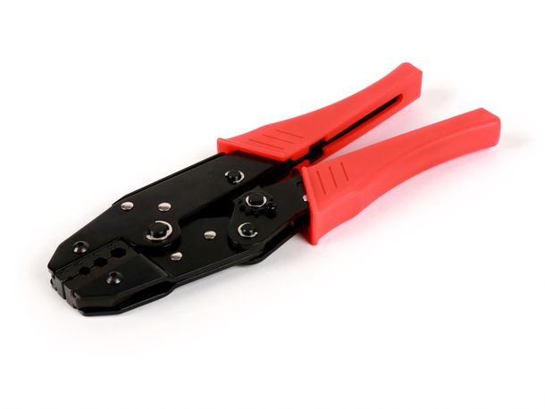 Pinza crimpatrice con funzione cricchetto BGM per tappi terminali Coperchio esterno del cavo Ø 4 mm, Ø 5 mm, Ø 6 mm per scooter, Vespa, moto